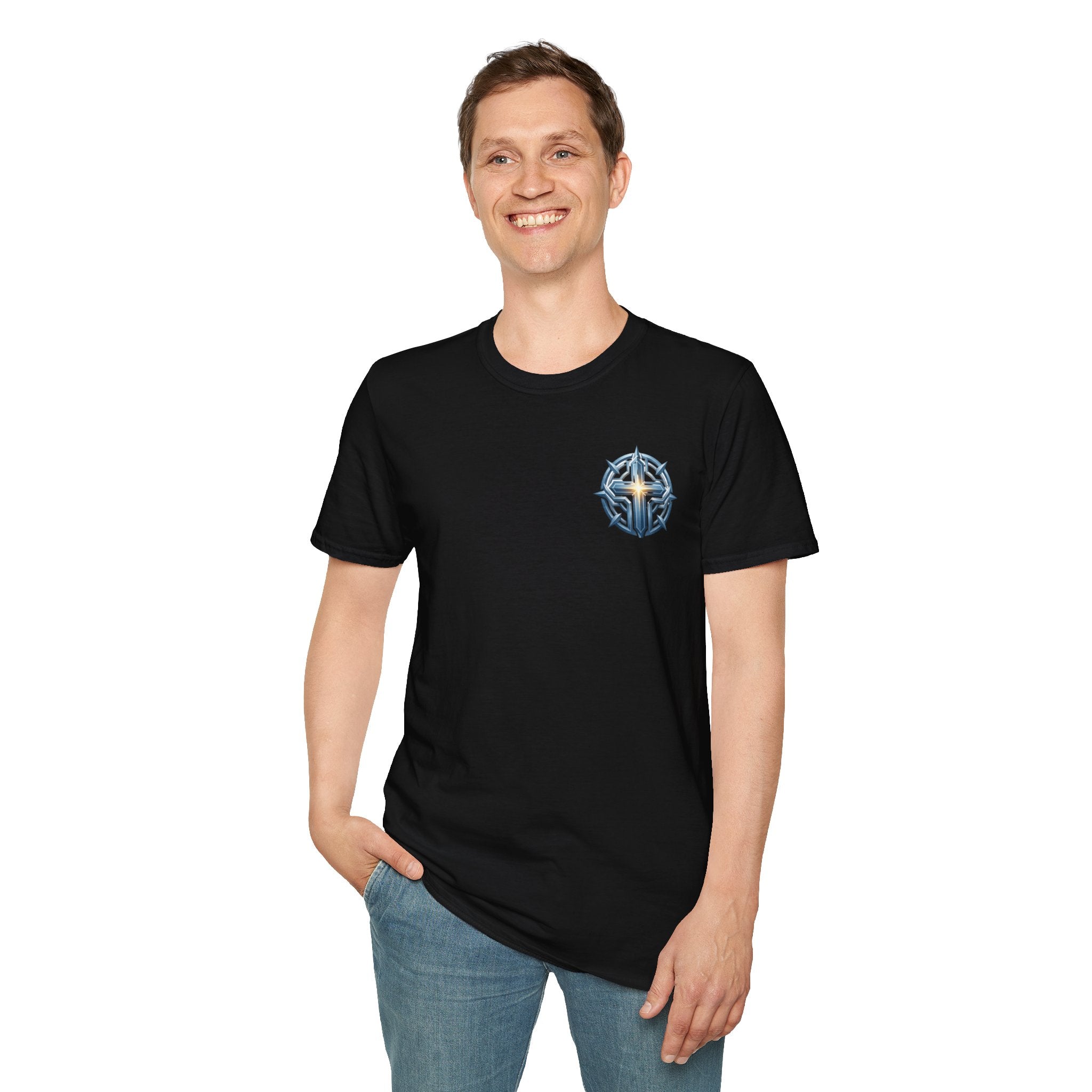 Christian Compass Cross T-Shirt — Small Chest Faith Graphic