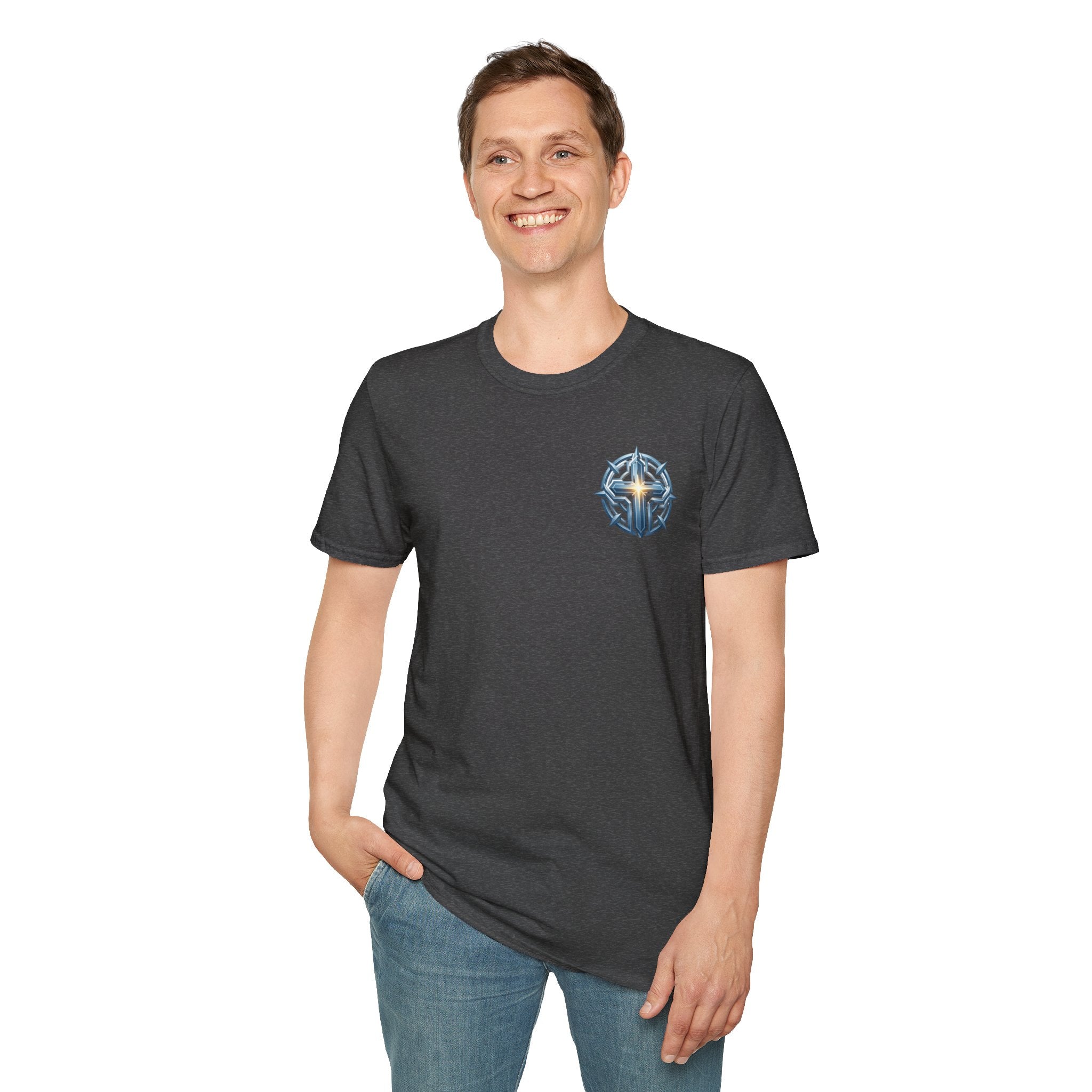 Christian Compass Cross T-Shirt — Small Chest Faith Graphic