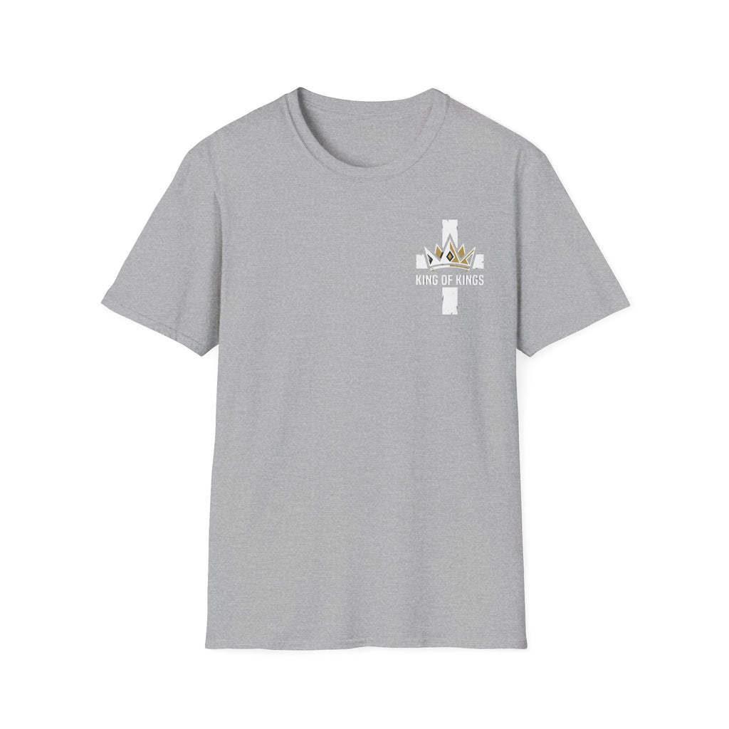 King of Kings Cross T‑Shirt — Christian Faith Crown Graphic
