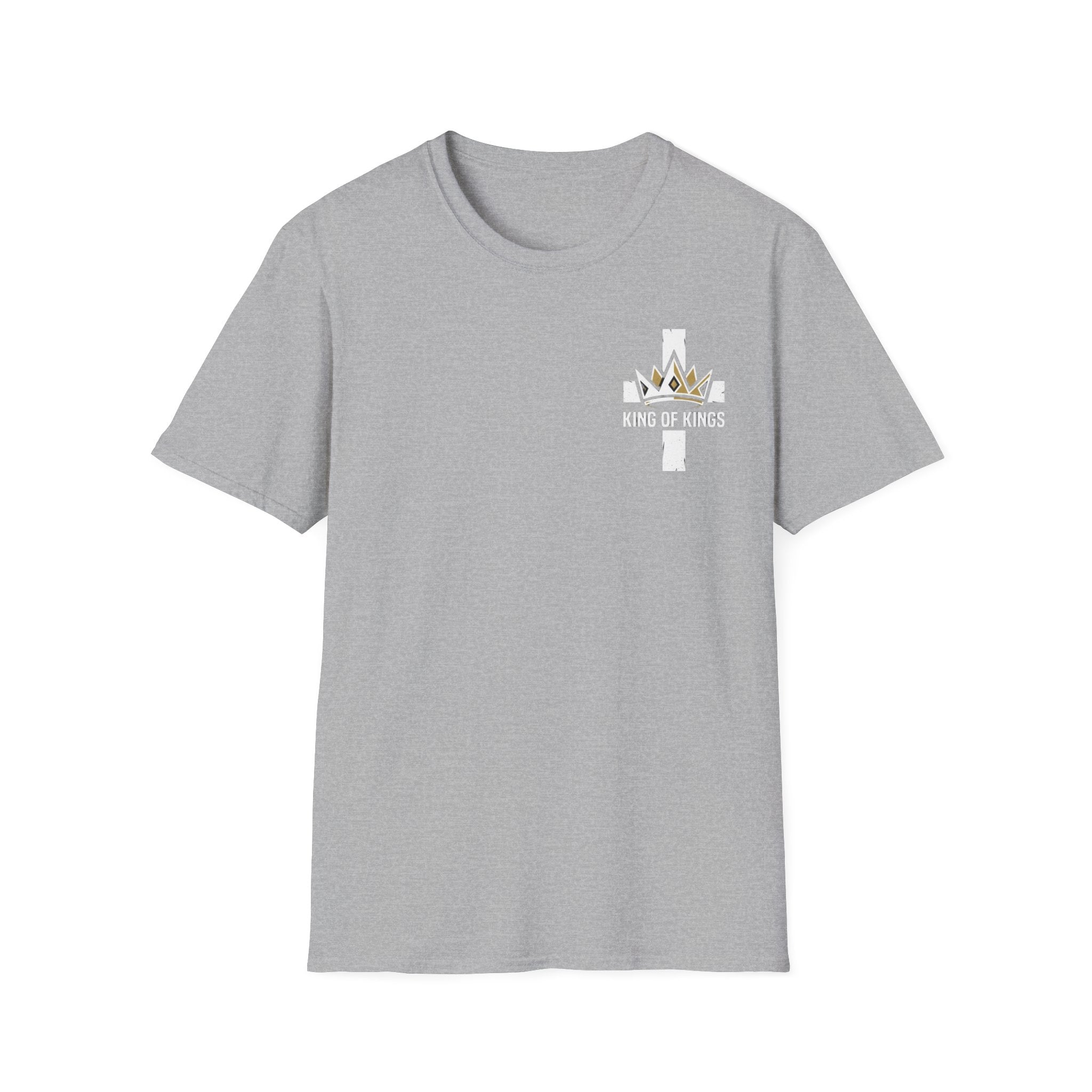 King of Kings Cross T‑Shirt — Christian Faith Crown Graphic