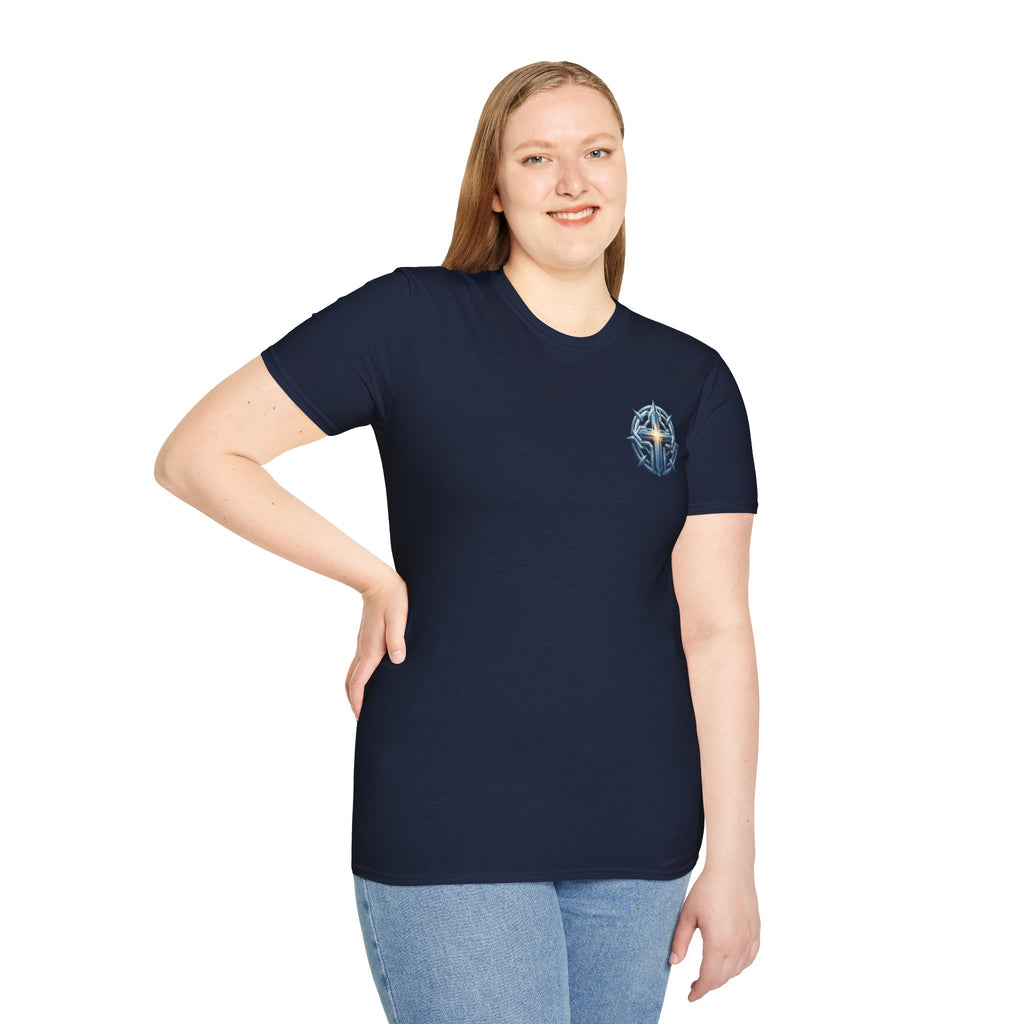 Christian Compass Cross T-Shirt — Small Chest Faith Graphic