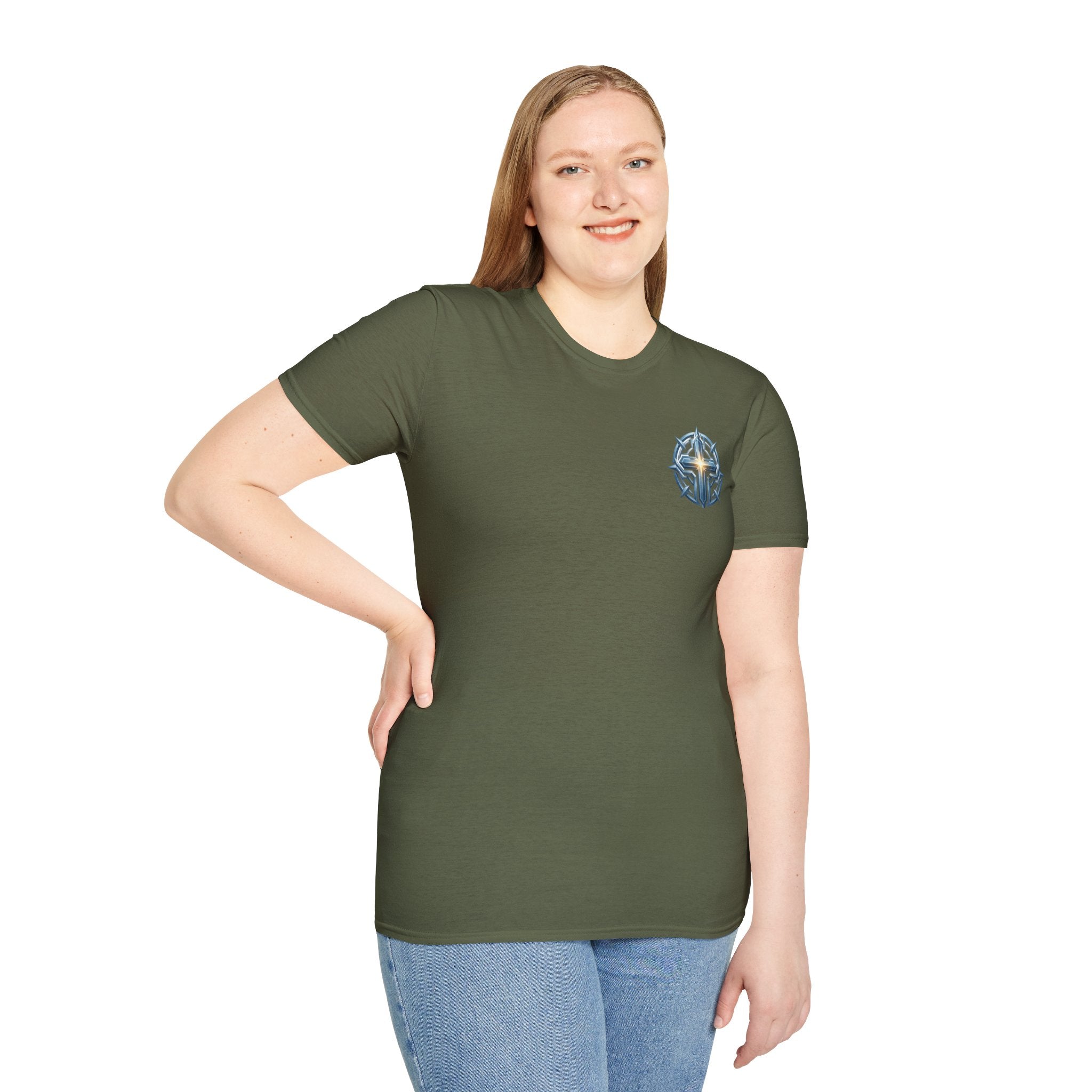 Christian Compass Cross T-Shirt — Small Chest Faith Graphic