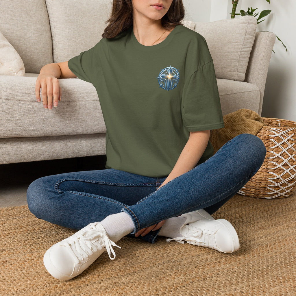 Christian Compass Cross T-Shirt — Small Chest Faith Graphic