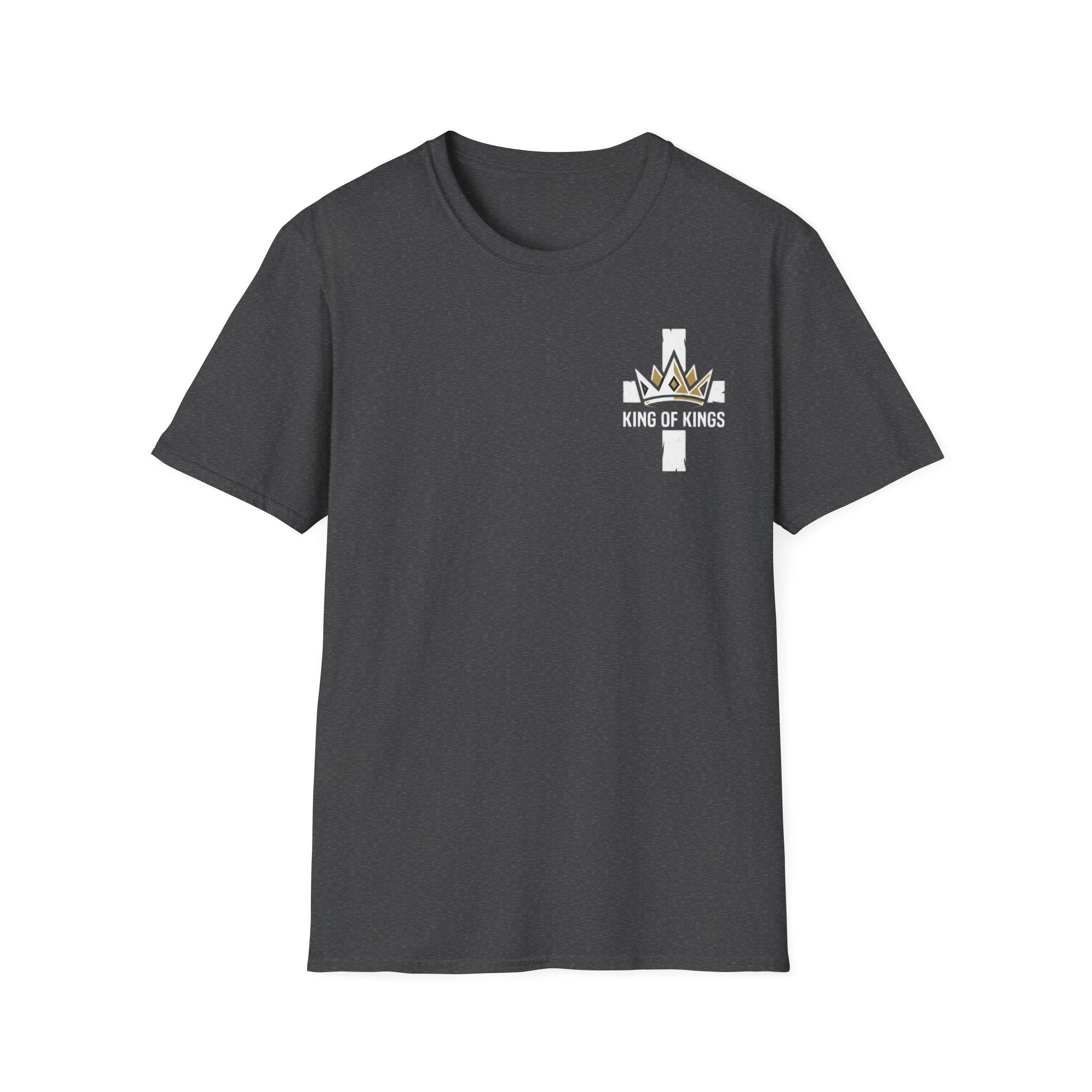 King of Kings Cross T‑Shirt — Christian Faith Crown Graphic