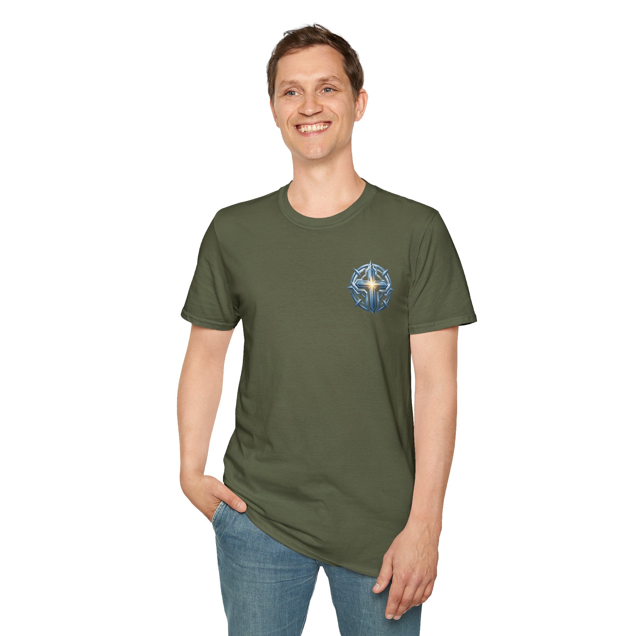 Christian Compass Cross T-Shirt — Small Chest Faith Graphic