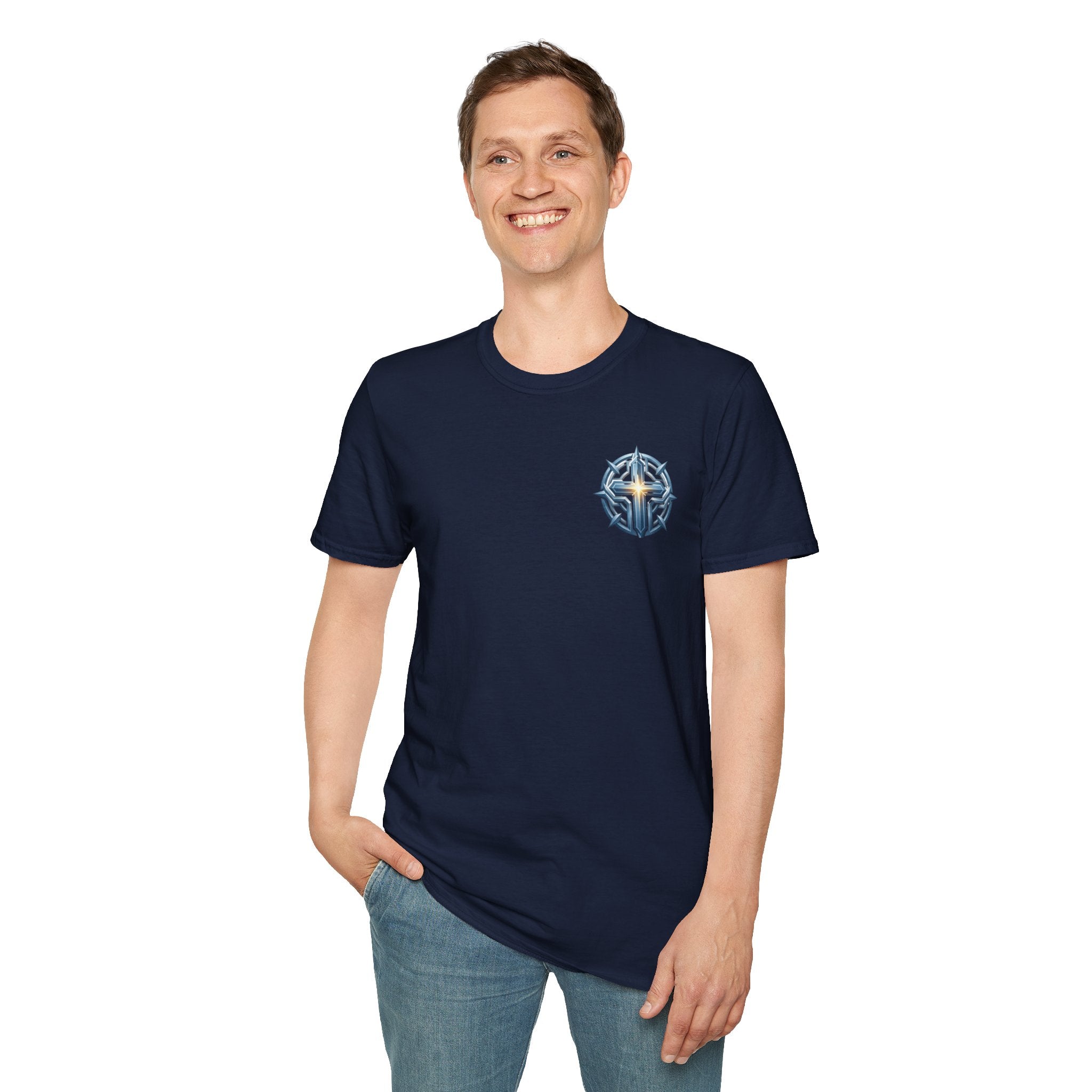 Christian Compass Cross T-Shirt — Small Chest Faith Graphic