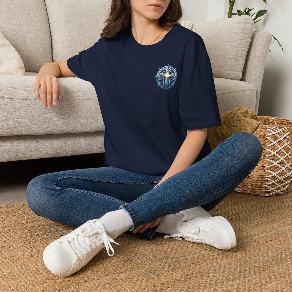 Christian Compass Cross T-Shirt — Small Chest Faith Graphic