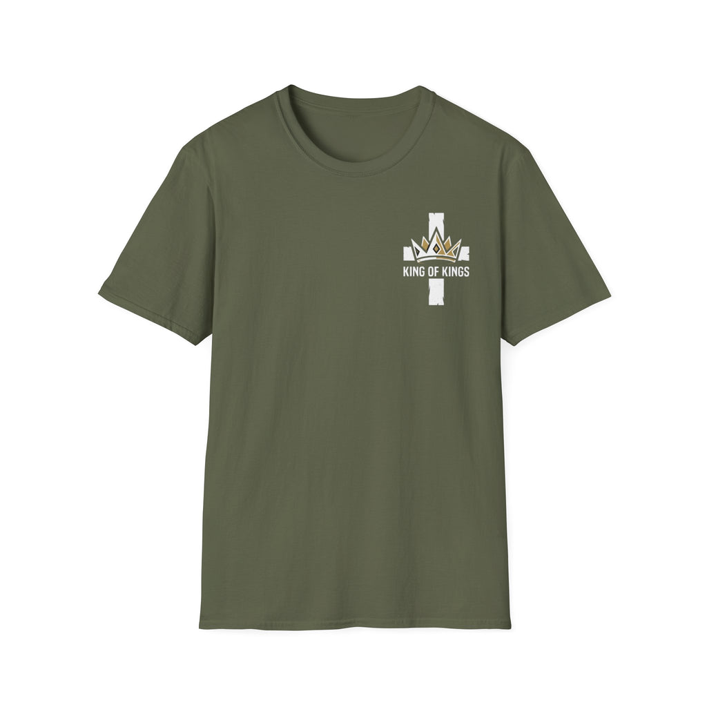 King of Kings Cross T‑Shirt — Christian Faith Crown Graphic