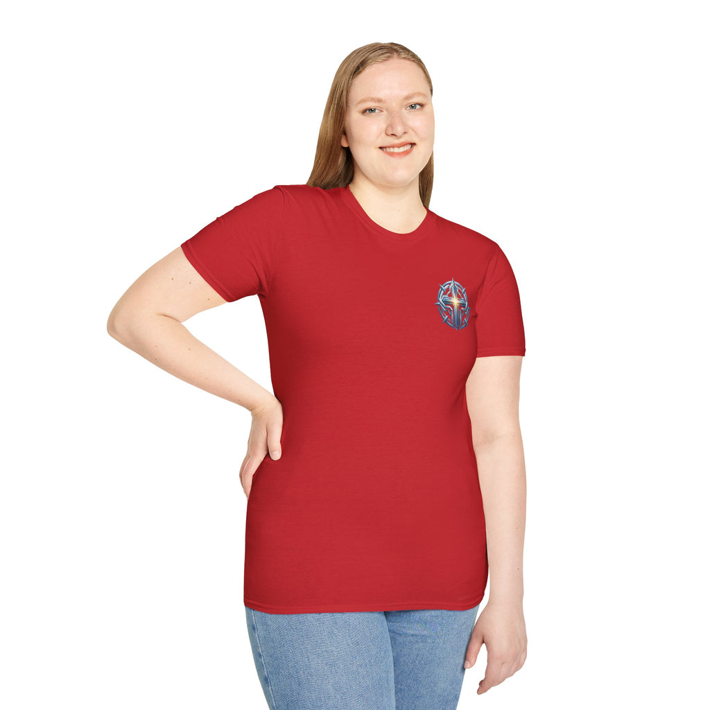 Christian Compass Cross T-Shirt — Small Chest Faith Graphic