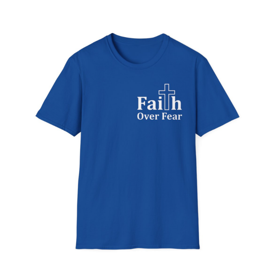 Faith Over Fear T-Shirt — Christian Cross Inspirational Tee